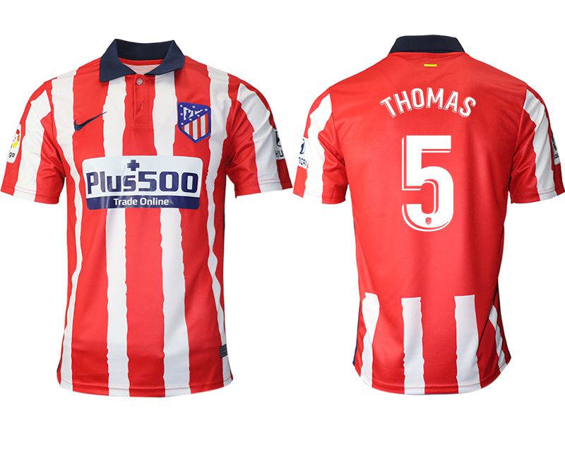 Men 2020-2021 club Atletico Madrid home aaa version #5 red Soccer Jerseys